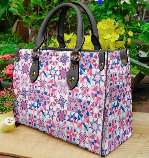 [SNF-QBGP] Gorgeous Pink Quilting Bag With Black Handles