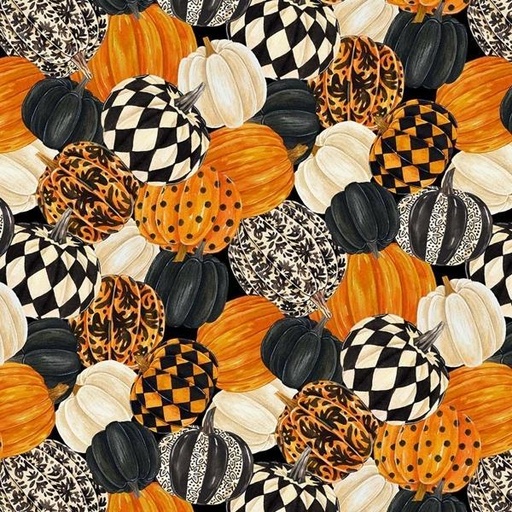 [NOR-27084-99] Hallow'S Eve Packed Pumpkins By Cerrito Creek Studio For Northcott Fabrics