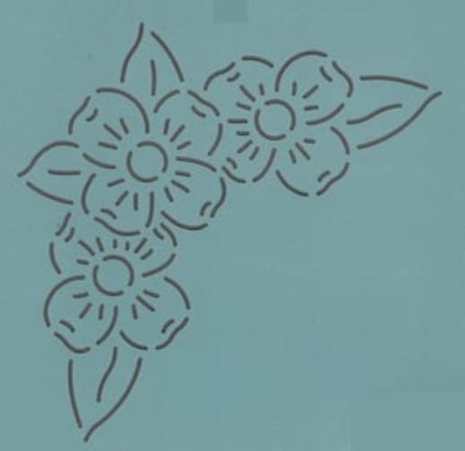 [STC-150-06] Dogwood Bouquet 6" Stencil