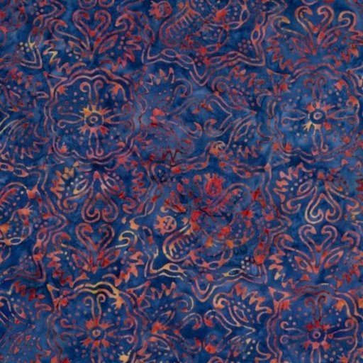 [RB-BTCB-1029] Expressions Batiks Tjaps Geometric Blue/Orange From Riley Blake Designs 