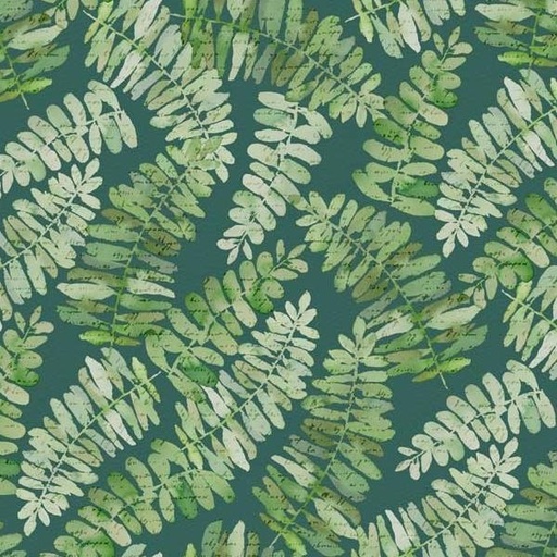 [PB-5369-DG] Sweet Magnolia Ferns Dark Green by Deane Beesley for P&B Textiles