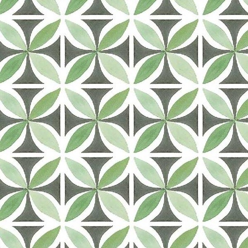 [PB-5370-GS] Sweet Magnolia Geometric Green By Deane Beesley For P&B Textiles