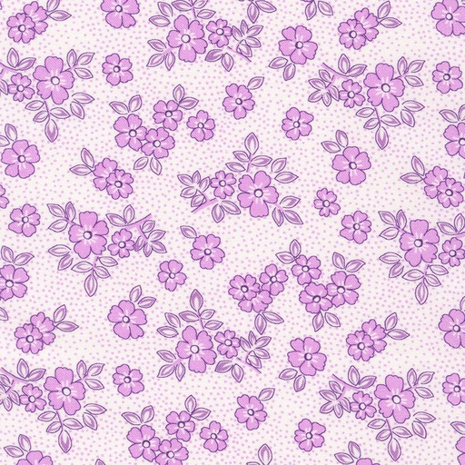 [KAF-22079-6] Flowerhouse: At The Cottage Dotted Florals Purple By Debbie Beaves For Robert Kaufman Fabrics