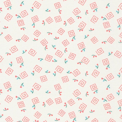 [KAF-22080-10] Flowerhouse: At The Cottage Spiral Pink By Debbie Beaves For Robert Kaufman Fabrics