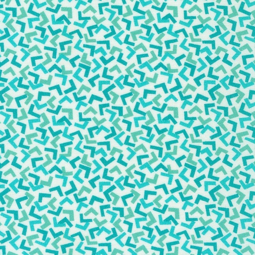 [KAF-22082-213] Flowerhouse: At The Cottage Angles Teal By Debbie Beaves For Robert Kaufman Fabrics