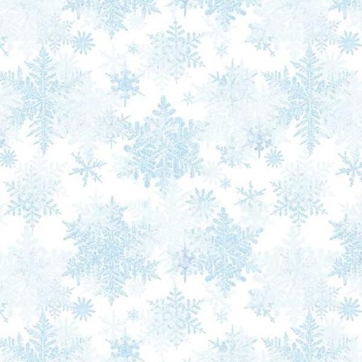 [PB-5454-LB] Snowfall Large Snowflakes Light Blue By Geetanjali Behera For P&B Textiles