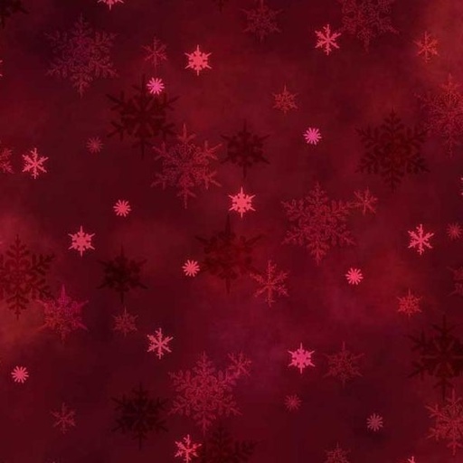 [PB-5455-DR] Snowfall Small Flakes Dark Red By Geetanjali Behera For P&B Textiles