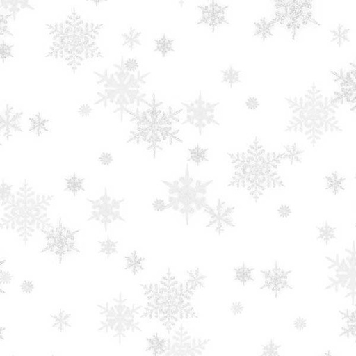 [PB-5455-WLS] Snowfall Small Flakes White/Silver By Geetanjali Behera For P&B Textiles