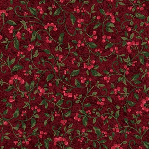 [BEN-17061-10] Star Of Wonder, Star Of Light Berries Red By Nancy Halvorsen For Benartex