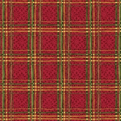 [BEN-17065-10] Star Of Wonder, Star Of Light Plaid Red By Nancy Halvorsen For Benartex