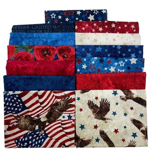 [PP-Stars&StripesFQB] Stars & Stripes Fat Quarter Bundle 