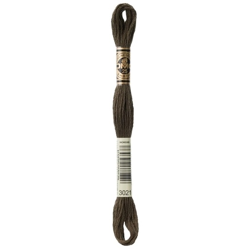 [DMC-117-3021] DMC Embroidery Floss Very Dark Brown Gray 3021