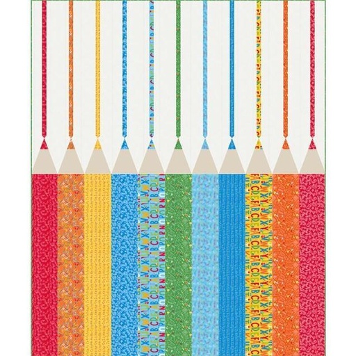 [MOD-KIT-20890] Back To School Quilt Kit By Stacy Lest Hsu For Moda Fabrics