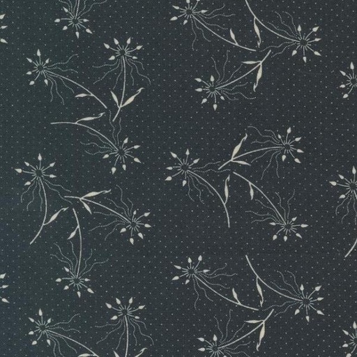 [MOD-9750-19] Blackbirds Nest Dandelion Floral Black by Kansas Troubles Quilters for Moda Fabrics