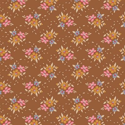 [TIL-1301-43] Creating Memories Frida Brown By Tone Finnanger For Tilda Fabrics 