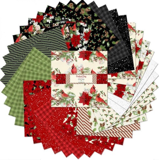 [WP-518822-518] Cardinal Cozy 10In Squares By Nancy Mink For Wilmington Prints