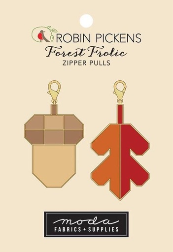 [MOD-RP-101] Forest Frolic Acorn Zipper Pulls By Robin Pickens