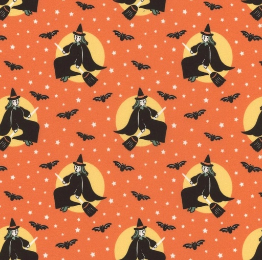 [PPC-POCST-24318] Sweet Tooth Little Witch Orange from Poppie Cotton