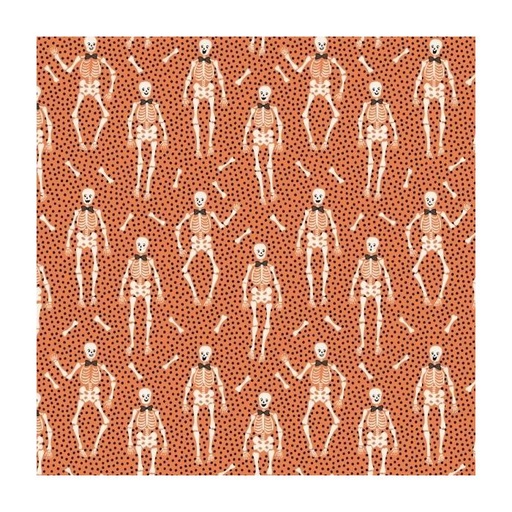 [PPC-POCST-24315] Sweet Tooth Bones Orange from Poppie Cotton