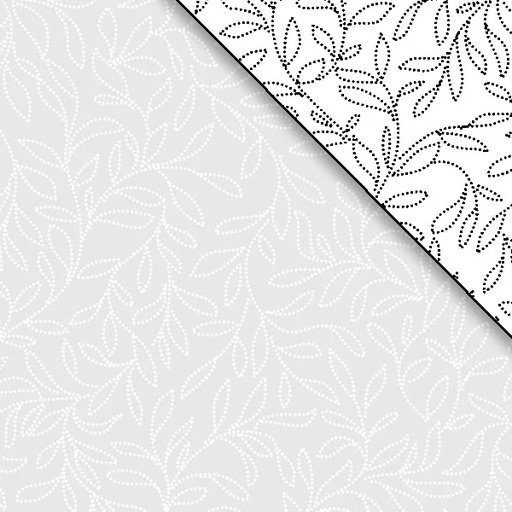 [PB-RA145514-W] Ramblings 14 Dotted Foliage White on White from P&B Textiles