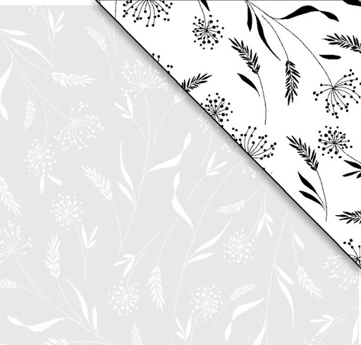 [PB-RA145518-W] Ramblings 14 Delicate Sprigs White on White from P&B Textiles