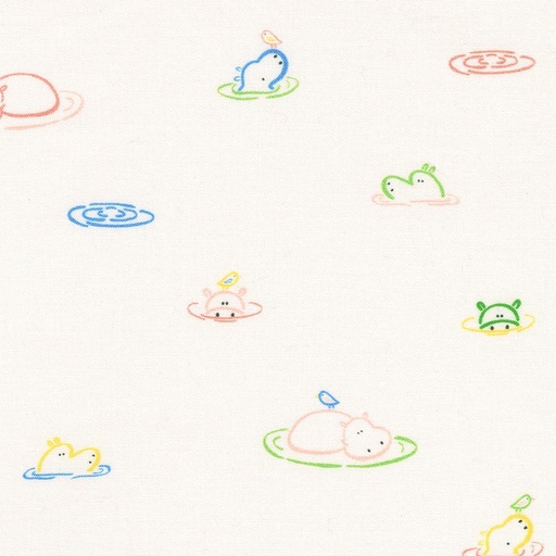 [KAF-22354-14] Little Safari Hippos Cream from Robert Kaufman