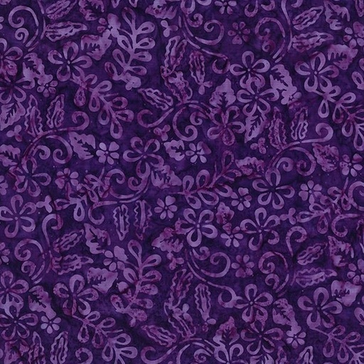 [WP-22278-663] Mystic Vineyard Batik Plumeria Purple from Wilmington Prints