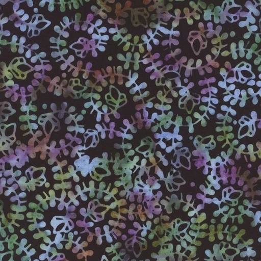 [WP-22280-974] Mystic Vineyard Batik Spiral Vines Black Multi from Wilmington Prints