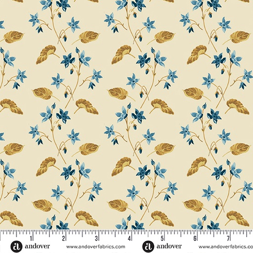 [AND-1167-L] Beach House Clematis Shell by Edyta Sitar of Laundry Basket Quilts for Andover Fabrics