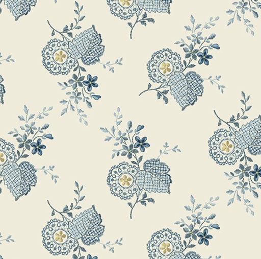 [AND-1165-L] Beach House Plumeria Cream by Edyta Sitar of Laundry Basket Quilts for Andover Fabrics