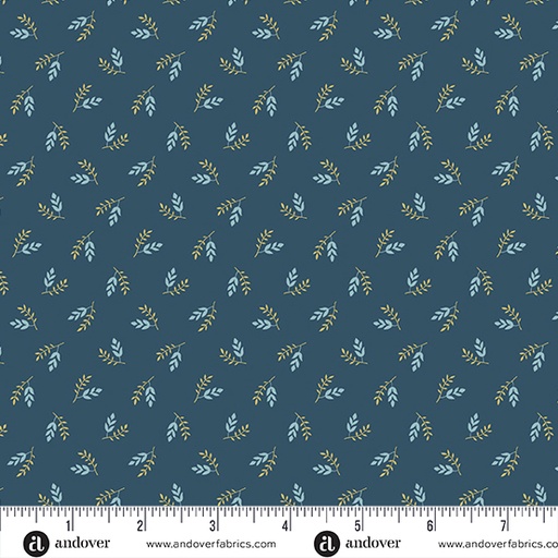 [AND-1175-B] Beach House Seascape Midnight by Edyta Sita of Laundry Basket Quilts for Andover Fabrics