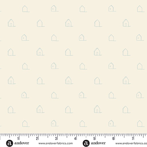 [AND-1173-L] Beach House Sand Castles Linen by Edyta Sitar of Laundry Basket Quilts for Andover Fabrics