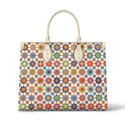 [SNF-SQBWHT] Star Quilt Blocks Bag in White