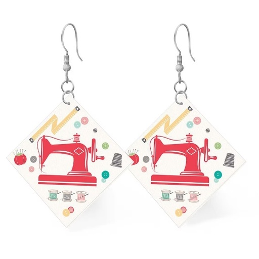 [RB-STLR-37626] My Happy Place Leather Earrings by Lori Holt for Riley Blake Designs