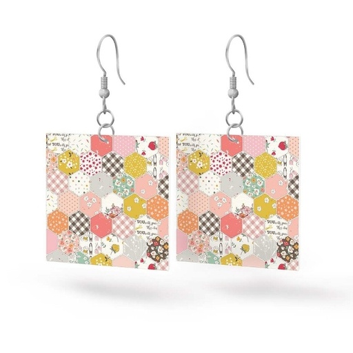 [RB-STLR-37624] BloomBerry Leather Earrings by Minki Kim for Riley Blake Designs