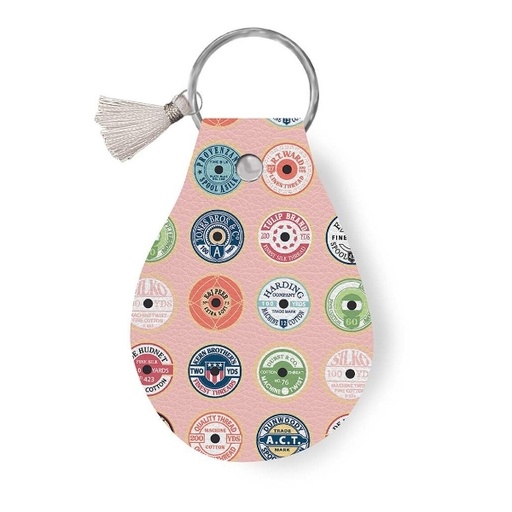 [RB-STLR-37641] Sew Much Fun Leather Circle Keychain by Echo Park Paper Co. for Riley Blake Designs