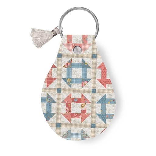 [RB-STLR-37636] Countryside Leather Circle Keychain by Lisa Audit for Riley Blake Designs