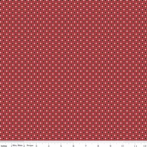 [RB-14657-SCHOOL] Autumn Dots Schoolhouse Red from Riley Blake