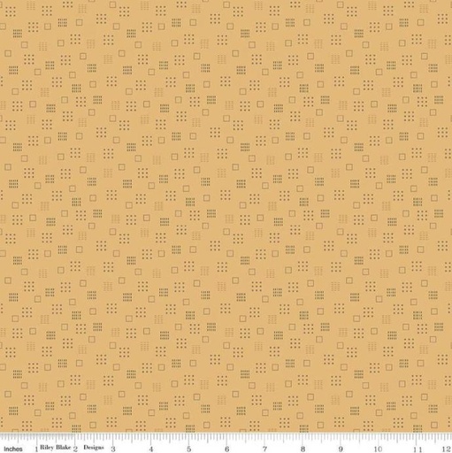 [RB-14653-MARIGLD] Autumn Squares Marigold from Riley Blake