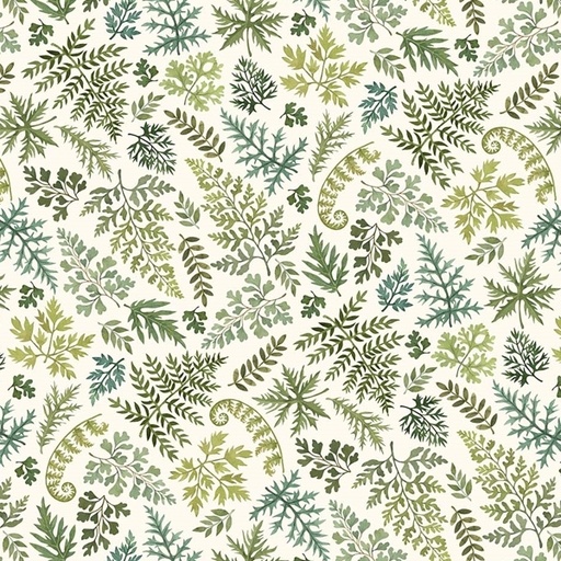 [NOR-27513-11] Wild Harvest Small Ferns Cream by Deborah Edwards for Northcott Fabrics