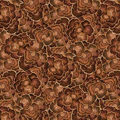 [NOR-27516-37] Wild Harvest Turkey Tail Rust by Deborah Edwards for Northcott Fabrics