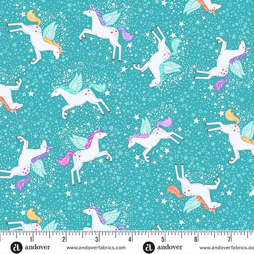 [AND-050-T] Fairy Dust Unicorn Teal