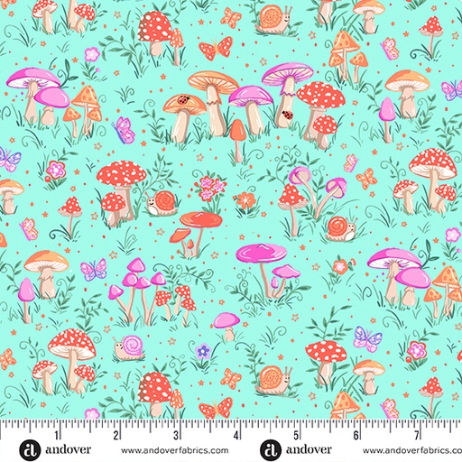 [AND-051-T] Fairy Dust Toadstool Teal