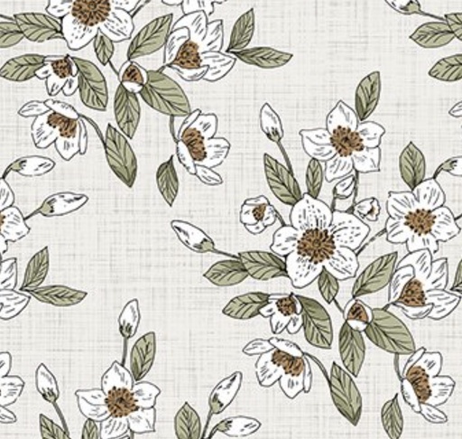 [NOR-90919-12] Grassland Floral Bouquets Cream from Northcott