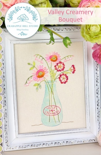 [CAH-2237] Valley Creamery Bouquet Embroidery Pattern by Meg Hawkey for Crabapple Hill Studio
