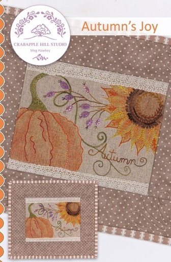 [CAH-376] Autumn's Joy Embroidery Pattern by Meg Hawkey for Crabapple Hill Studio