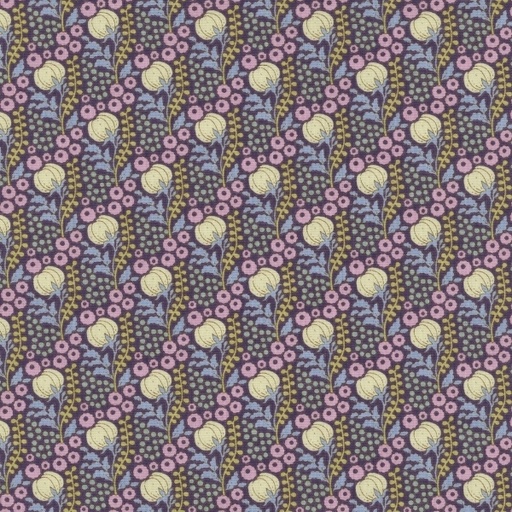 [TIL-100574-V15] Sanctuary Cottonfield Eggplant by Tone Finnanger for Tilda Fabrics