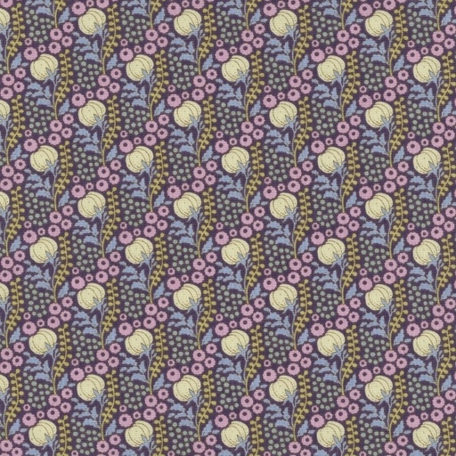 [TIL-100574-V15] Sanctuary Cottonfield Eggplant by Tone Finnanger for Tilda Fabrics