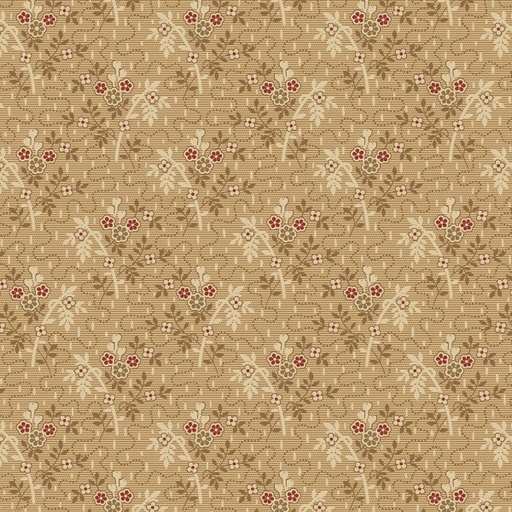 [MB-170868-BEIGE] Strawberry Emery Three Blooms Beige by Pam Buda for Marcus Fabrics