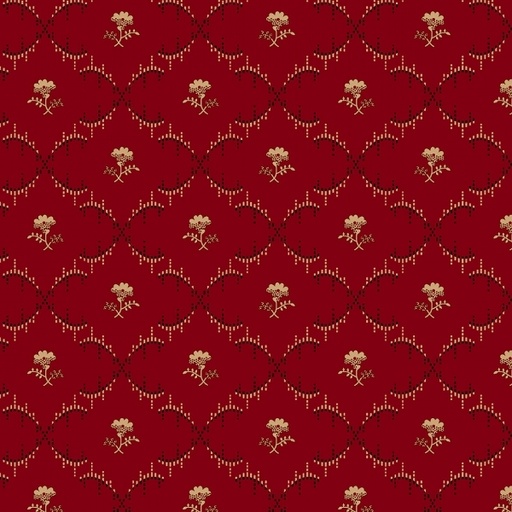 [MB-170869-RED] Strawberry Emery X Flower Red by Pam Buda for Marcus Fabrics
